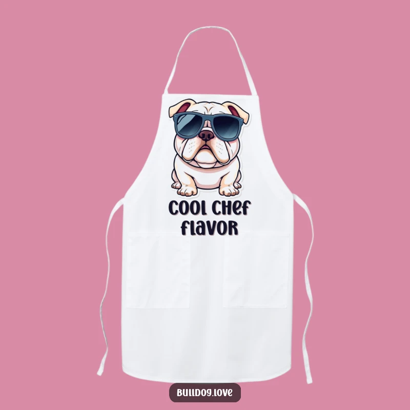 Funny Bulldog Sunglasses Apron: Cool Chef's Hilarious Kitchenwear