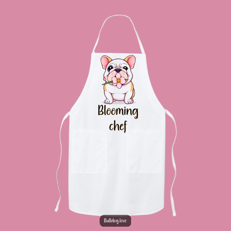 Funny Bulldog Apron: Proud Chef Pup, Sweet Kitchen Wear, Perfect Gift for Bakers!