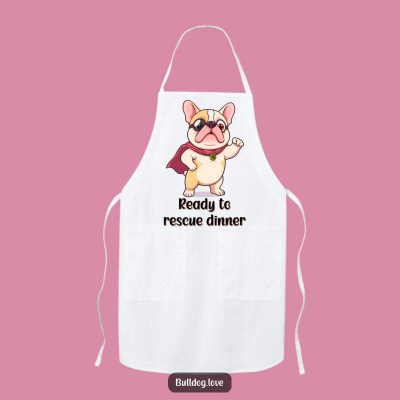 Funny Hero Bulldog Apron - Protect Your Kitchen with Canine Charm, Great Gift