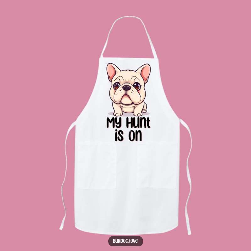 Funny Laser Dot Bulldog Apron - Hilarious Dog Lover Kitchen Accessory, Great Gift
