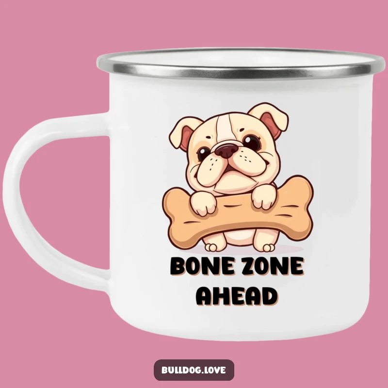 Funny Bulldog Camping Mug: Cheeky Pup's Trail Treat, Hilarious Outdoor Gear, Perfect Gift!