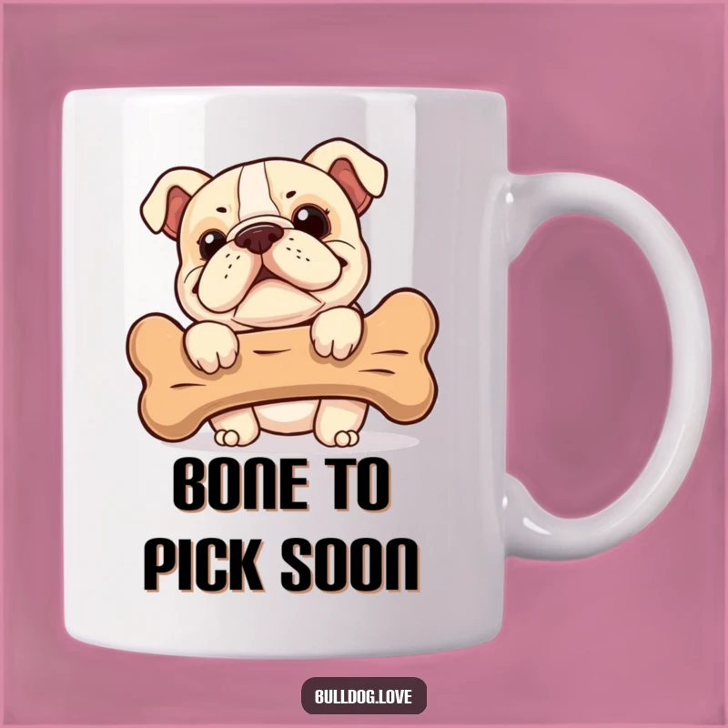 Funny Bulldog Bone Mug: Cheeky Pup's Hilarious Surprise, Perfect Gift for Dog Lovers!