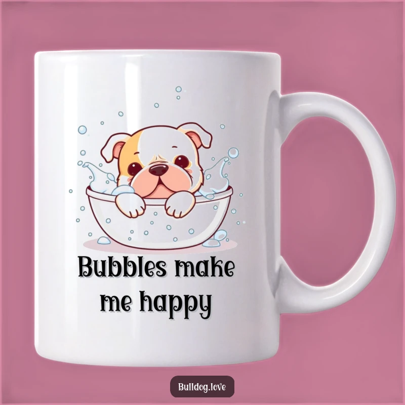 Funny Bulldog Bath Time Mug: Hilarious Splashy Fun Gift for Dog Lovers
