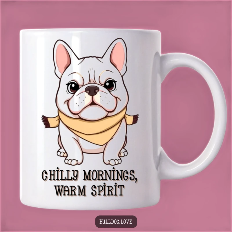 Funny Determined Bulldog Scarf Mug: The Perfect Quirky Gift for Dog Lovers
