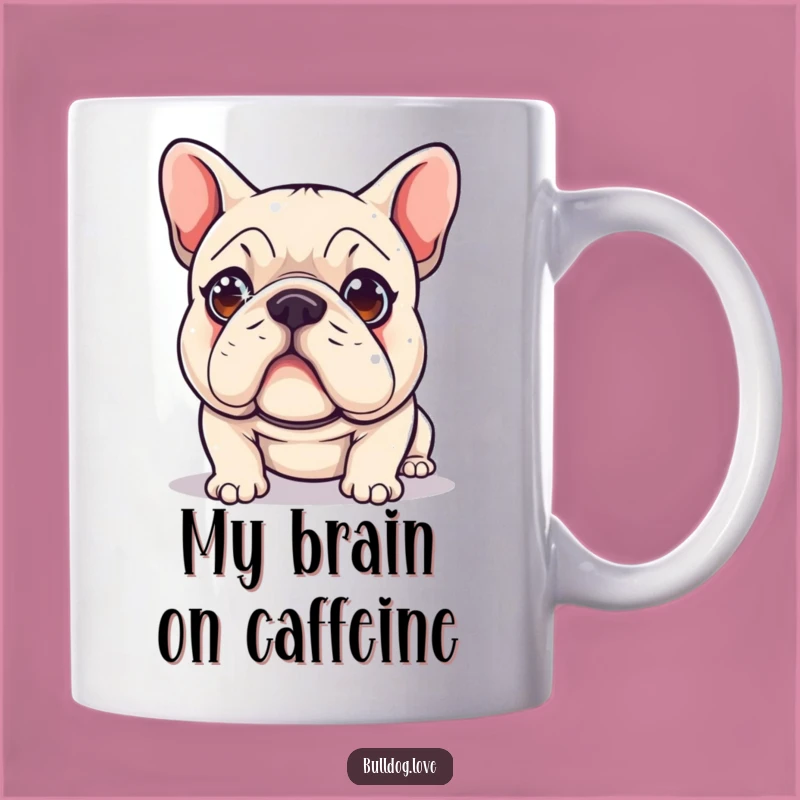 Funny Laser Dot Bulldog Mug - Adorable Sparkling Eyes, Perfect Gift for Dog Lovers