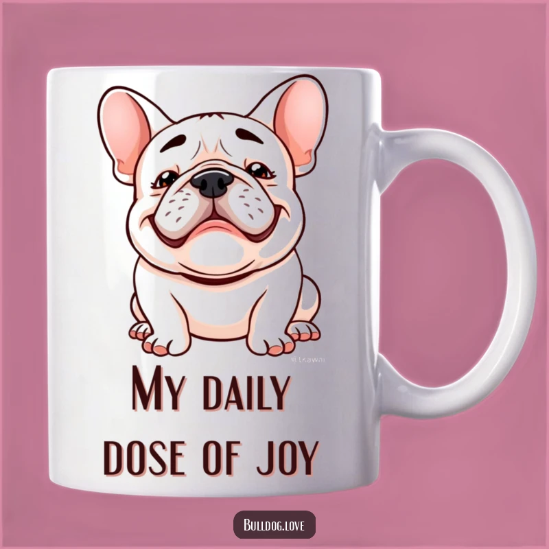 Funny Kawaii Bulldog Mug: Goofy Grin Floppy Ears Perfect Gift
