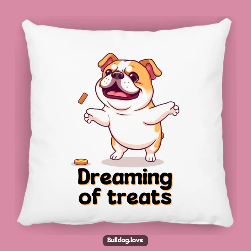 Funny Bulldog Jump Pillow: Cuddly Comfort with Exuberant Canine Style Gift
