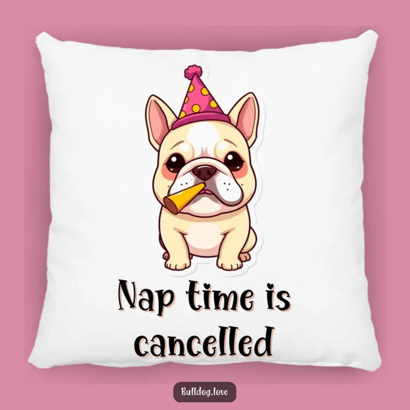 Funny Bulldog Party Pillow: Comfy Canine Cushion for Hilarious Relaxation
