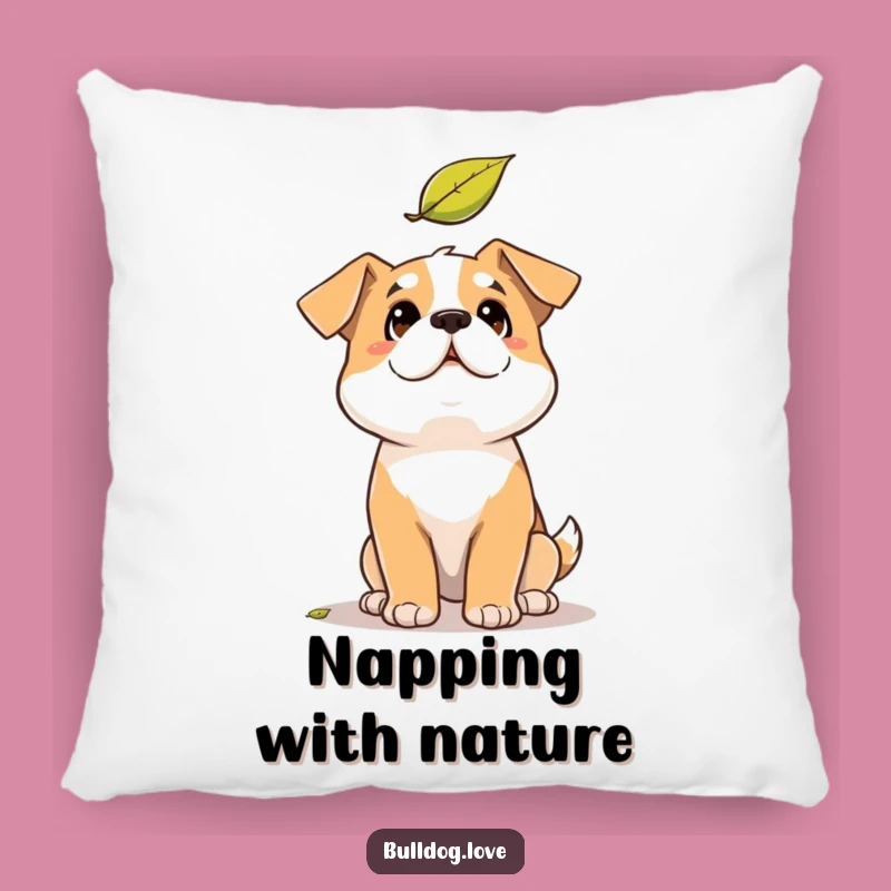 Funny Solid Dog Pillow: Amused Leaf Watcher Cushion, Cozy & Comical Gift