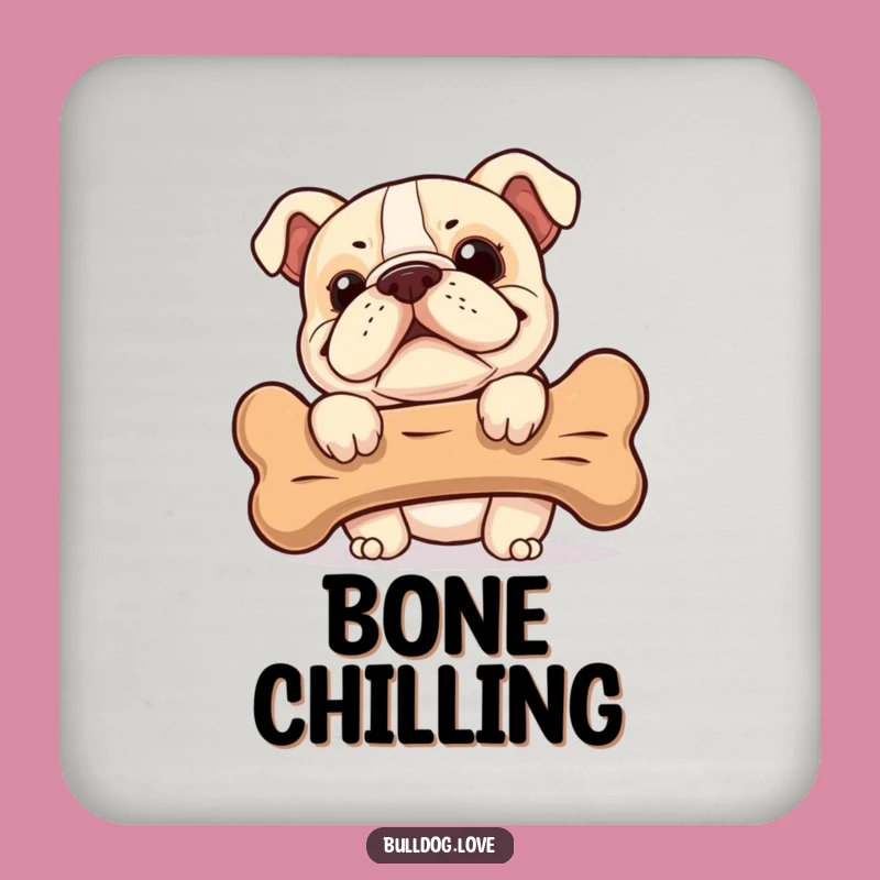 Funny Bulldog Coaster Set: Cheeky Pup's Drink Guard, Hilarious Table Protection, Perfect Gift!