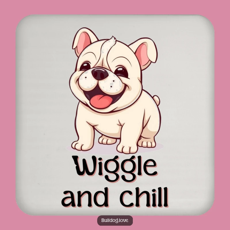 Funny Kawaii Bulldog Wiggle Coasters - Protect Surfaces with Wobbly Charm!