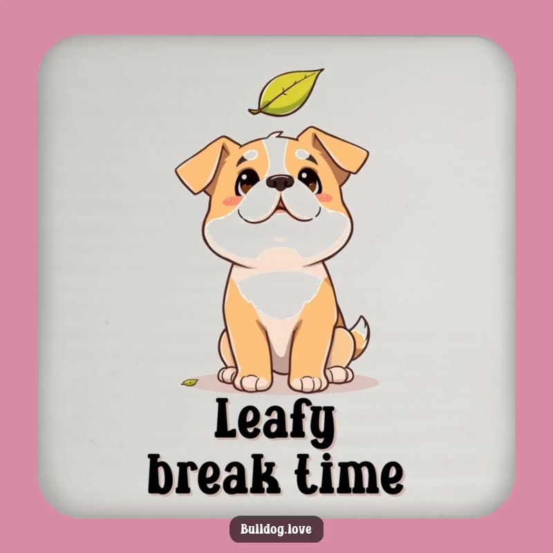 Funny Solid Dog Coaster: Amused Leaf Watcher Protection, Hilarious Gift
