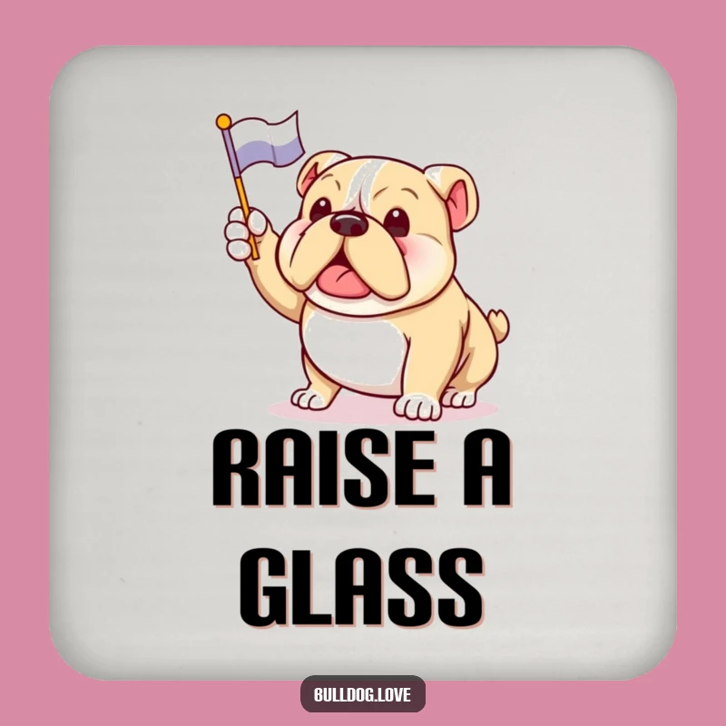 Funny Bulldog Flag Drink Coasters: Enthusiastic Protection with Style