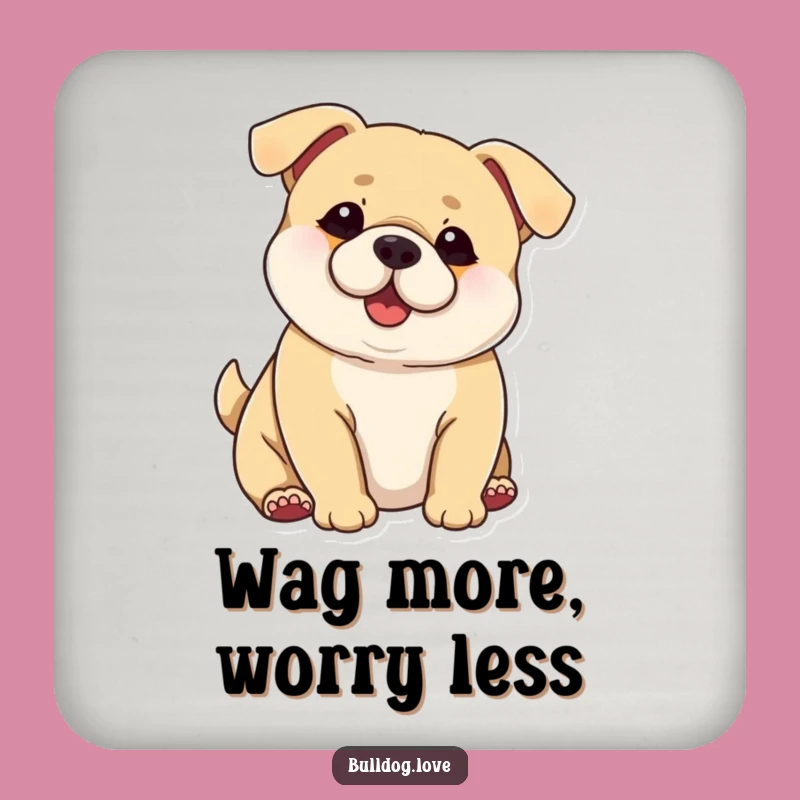 Funny Chubby Dog Coaster: Big Ears Wagging Body Protection, Hilarious Gift