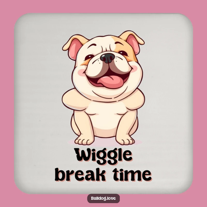 Funny Bulldog Wiggle Drink Coaster: Hilarious Protection for Your Surfaces