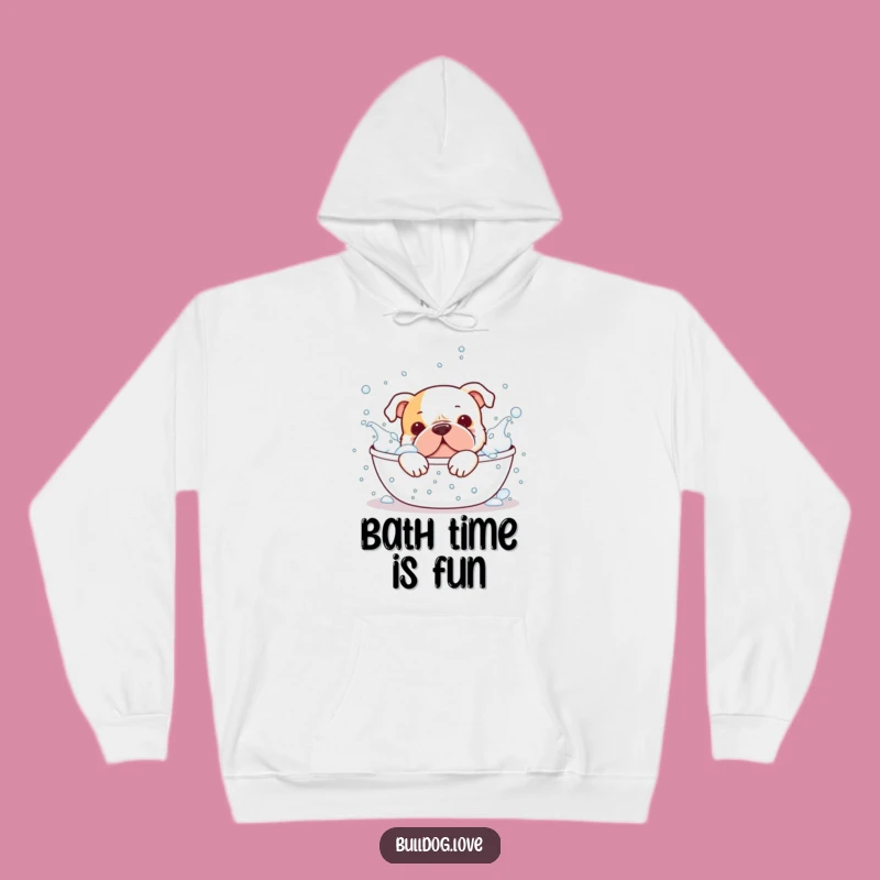 Cozy Funny Bulldog Bath Hoodie: Warm Hugs and Hilarious Splashes