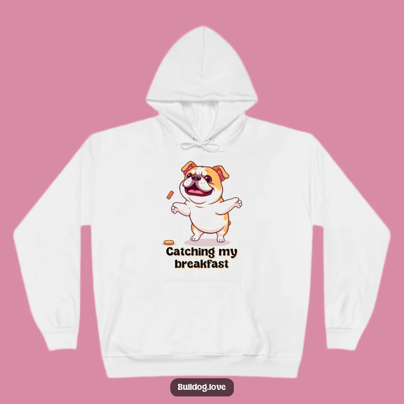 Cozy Funny Bulldog Jump Hoodie: Unleash Energetic Canine Comfort Gift