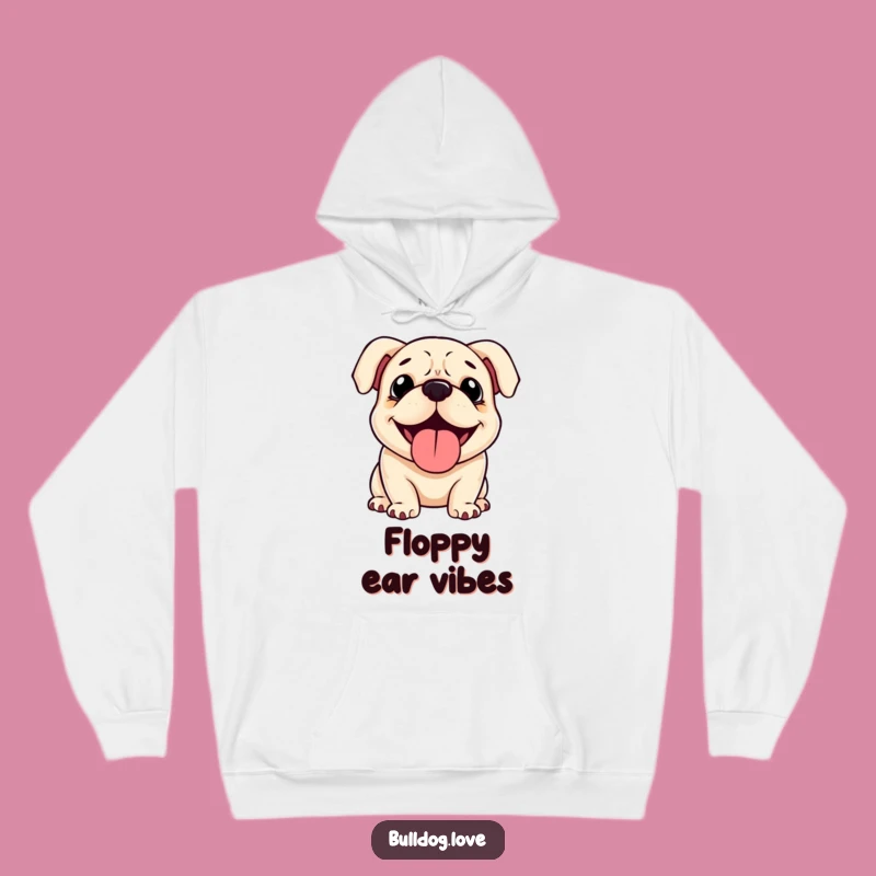 Cozy Funny Happy Bulldog Hoodie: Embrace Warmth and Canine Comfort Gift