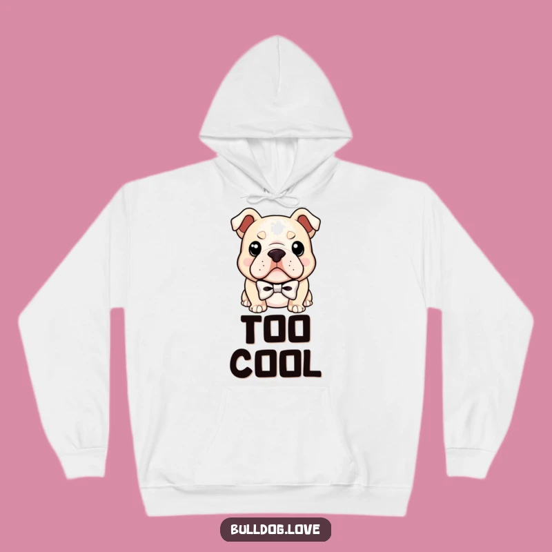 Funny Bulldog Bowtie Hoodie: Cozy Up with a Smirking, Dapper Pup