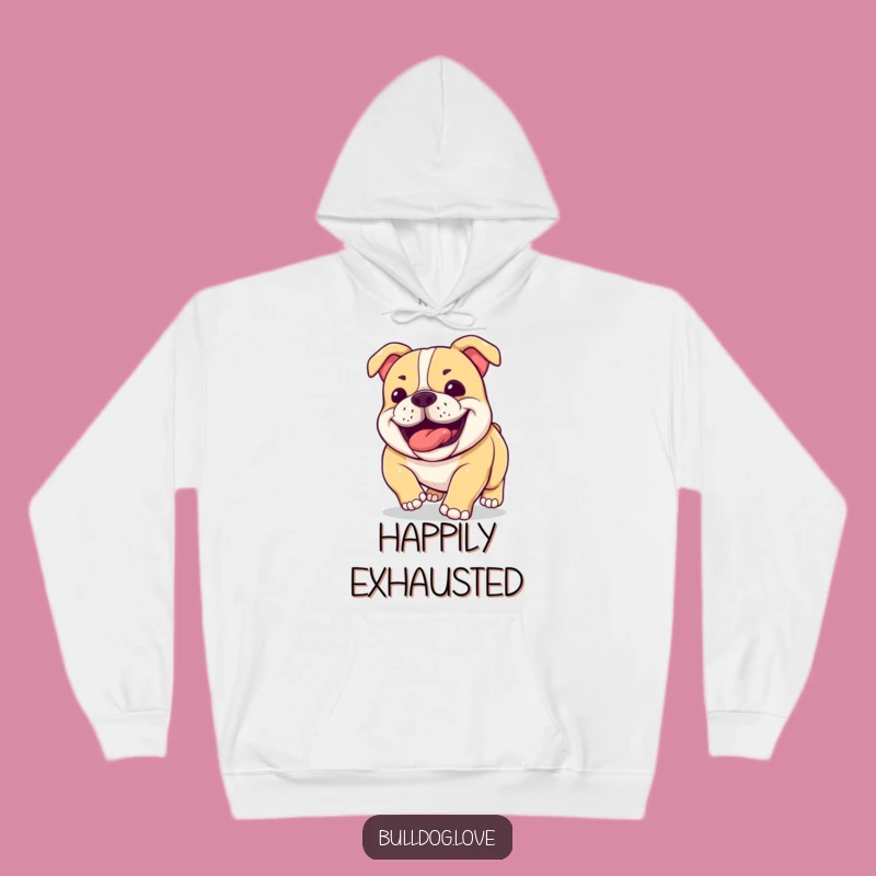 Cozy Funny Bulldog Jowls Panting Hoodie: Warm Comfort Gift