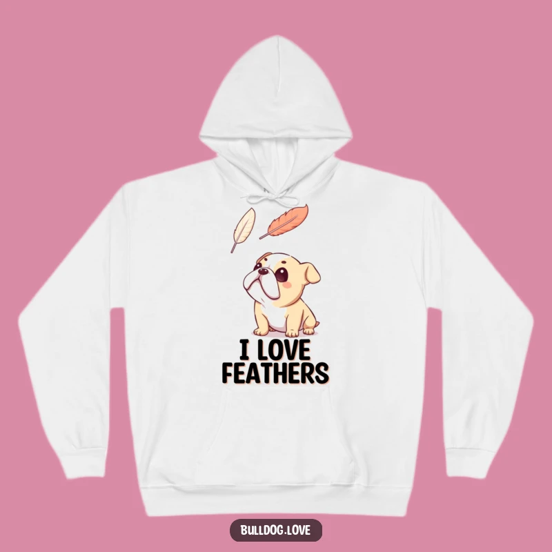 Cozy Funny Bulldog Feather Hoodie: Warmth and Whimsical Wonder