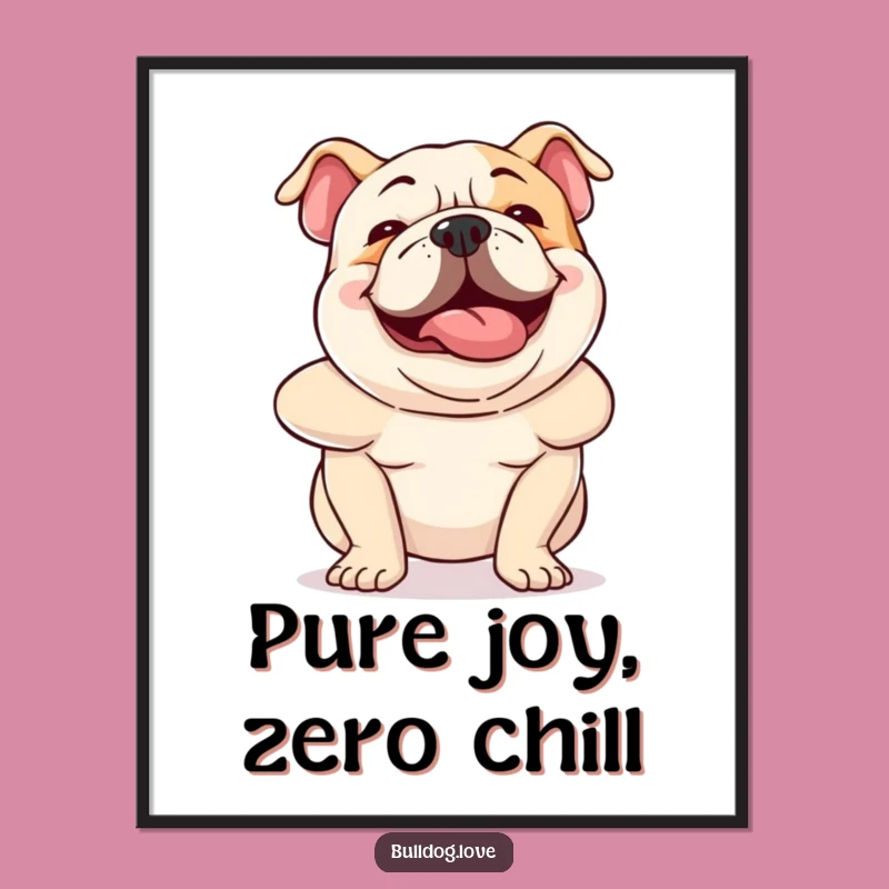 Free Printable Wall Art: Hilarious Wiggling Bulldog Funky Downloadable Art