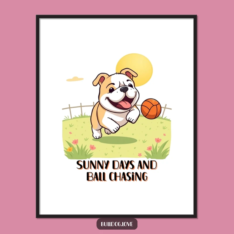 Funny Free Printable Bulldog Art Downloadable Gift for Playful Homes
