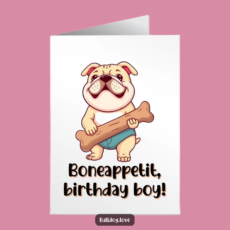 Free Printable Bulldog Birthday Card Funny Downloadable Gift for Dog Lovers