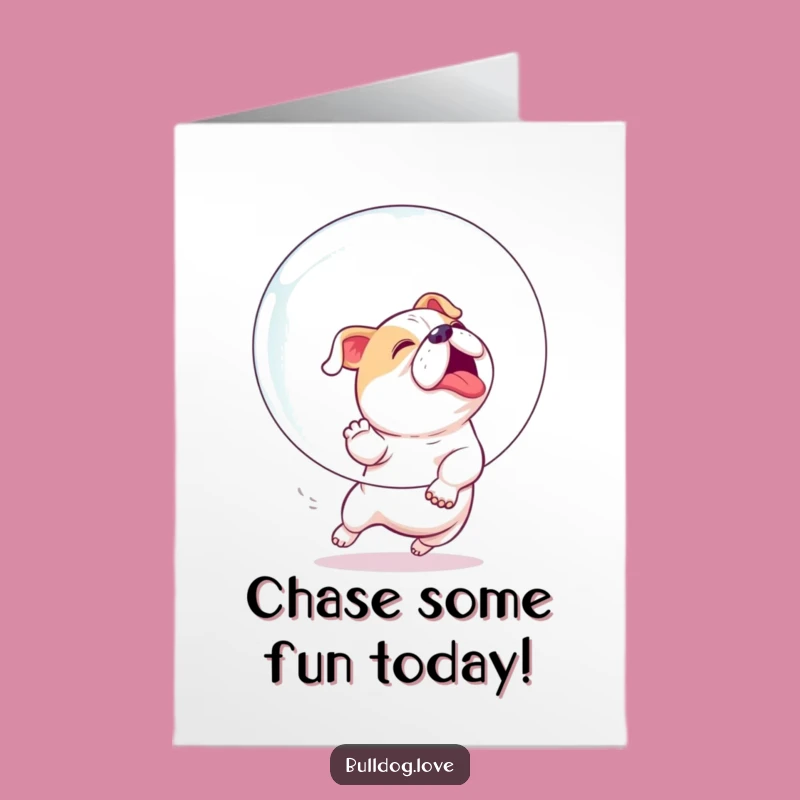 Free Printable Bulldog Bubble Birthday Card - Fun Downloadable Gift
