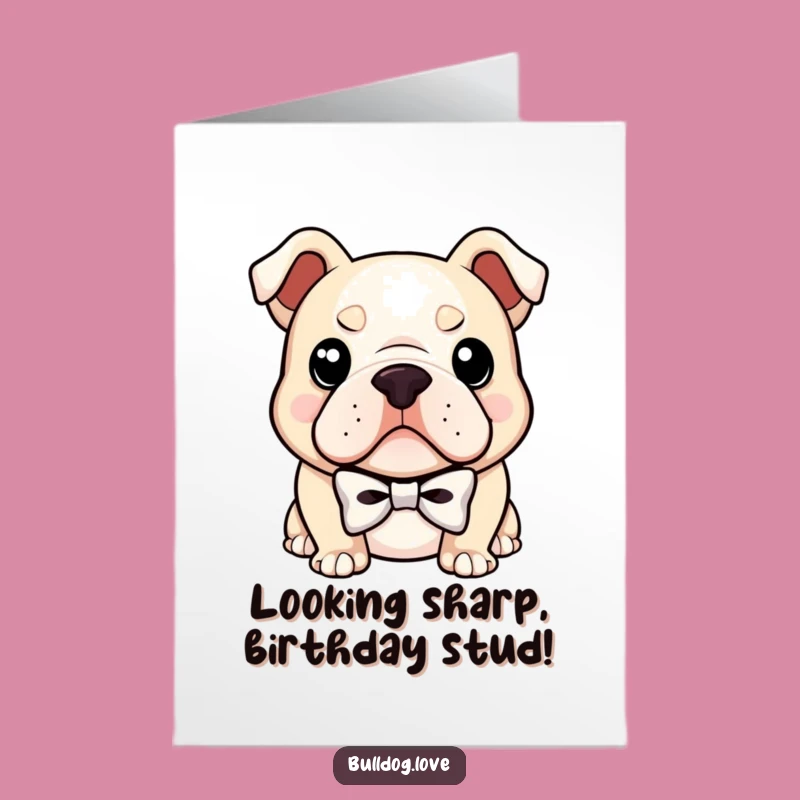 Free Printable Fancy Bulldog Birthday Card Funny Downloadable Gift