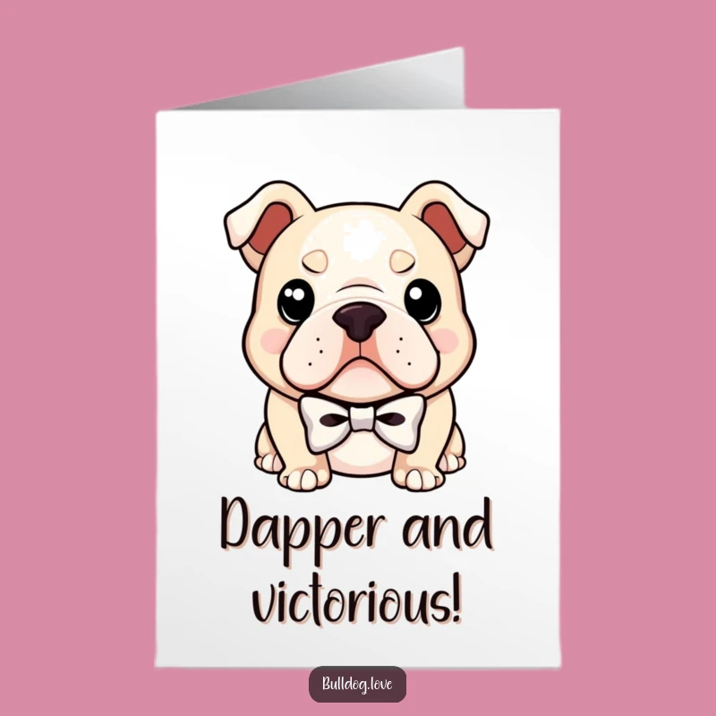 Free Printable Dapper Bulldog Congrats Card Funny Downloadable Gift