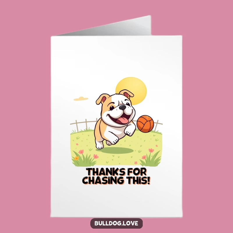 Free Printable Bulldog Thank You Card Funny Downloadable Gift for Thanks