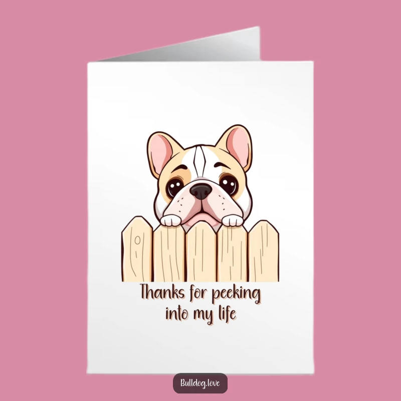 Free Printable Thank You Card: Curious Bulldog Says Thanks - Downloadable Gift
