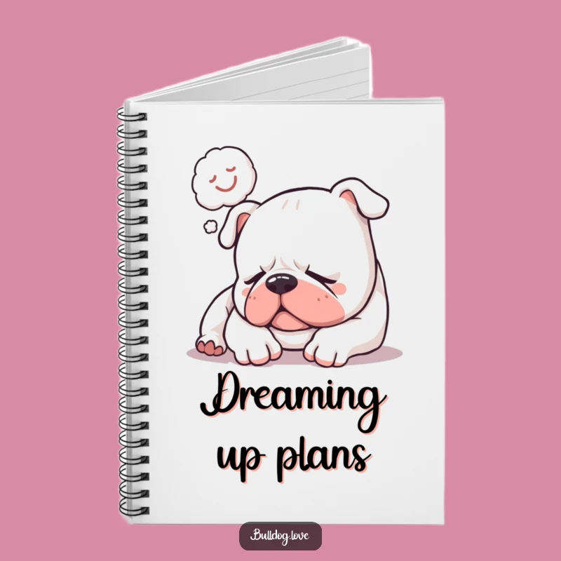 Funny Sleepy Bulldog Snore Notebook: Lined Dreaming Dog with Zzzs, Great Funny Gift