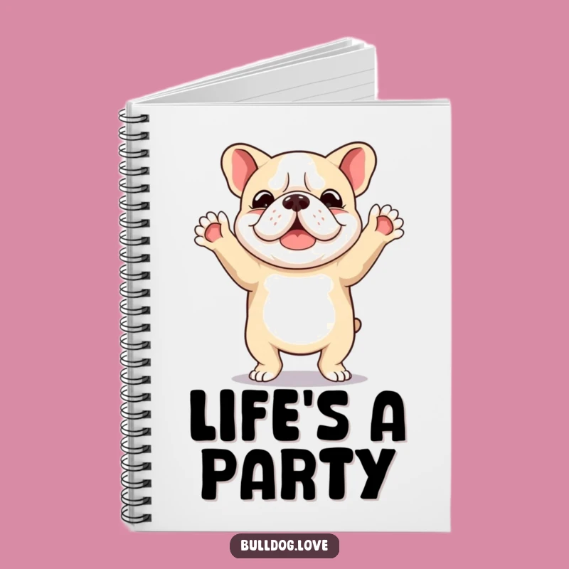 Funny Bulldog Dancing Notebook - Jot Down Your Happiest Thoughts