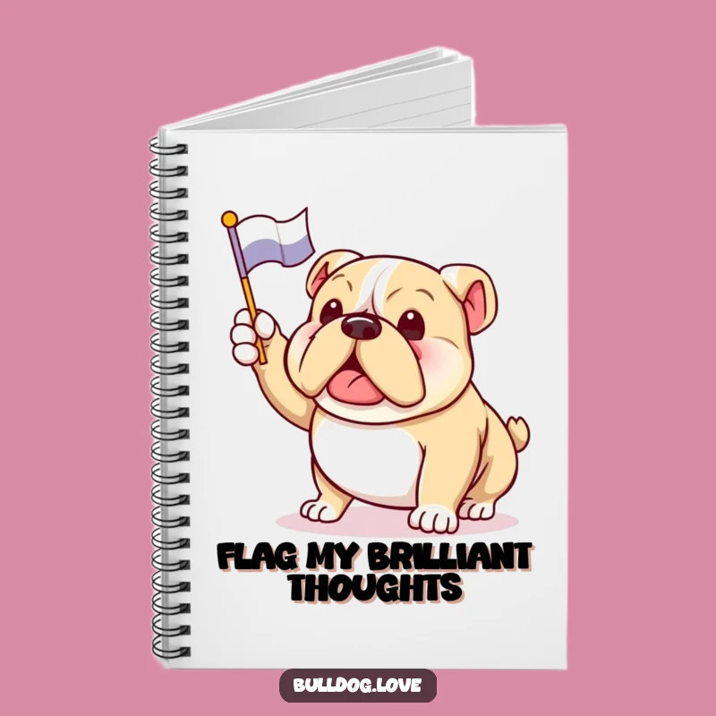 Funny Bulldog Flag Notebook: Enthusiastic Journal for Inspired Ideas