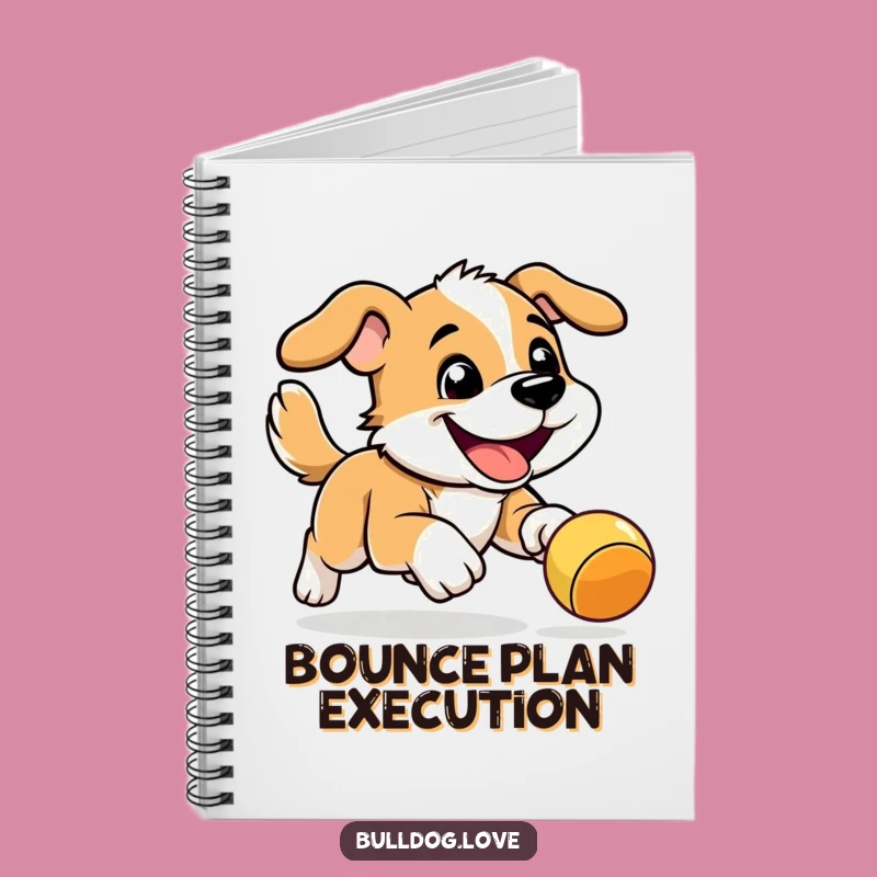 Funny Energetic Dog Notebook: Bouncy Toy Chase, Journal for Fun