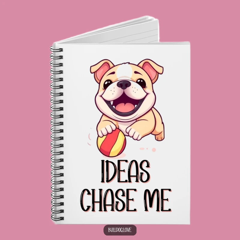 Funny Bulldog Pup Notebook: Grinning Dog Pages, Perfect Gift for Ideas