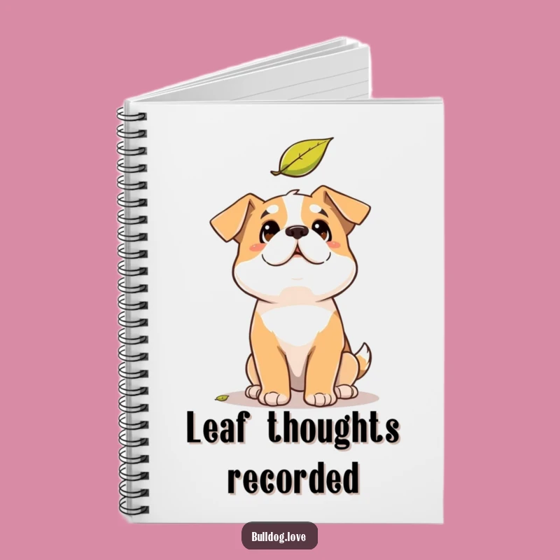 Funny Solid Dog Notebook: Amused Leaf Watcher, Reflective Journal Gift
