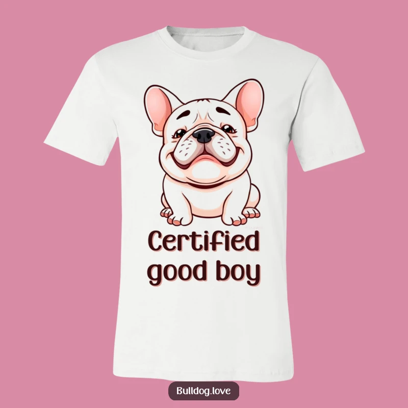 Funny Kawaii Bulldog T-Shirt: Floppy Ears Bouncing Hilarious Gift