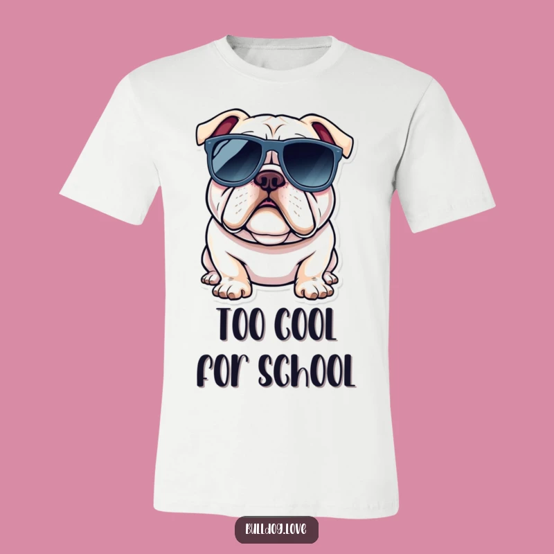 Funny Bulldog Sunglasses T-Shirt: Cool Dog Lover Gift, Laid-back Style