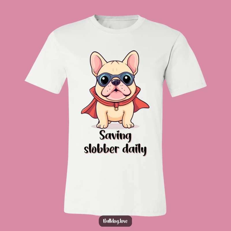 Funny Kawaii Bulldog Superhero Tee - Wear Your Heroic Pawsome Style Today!