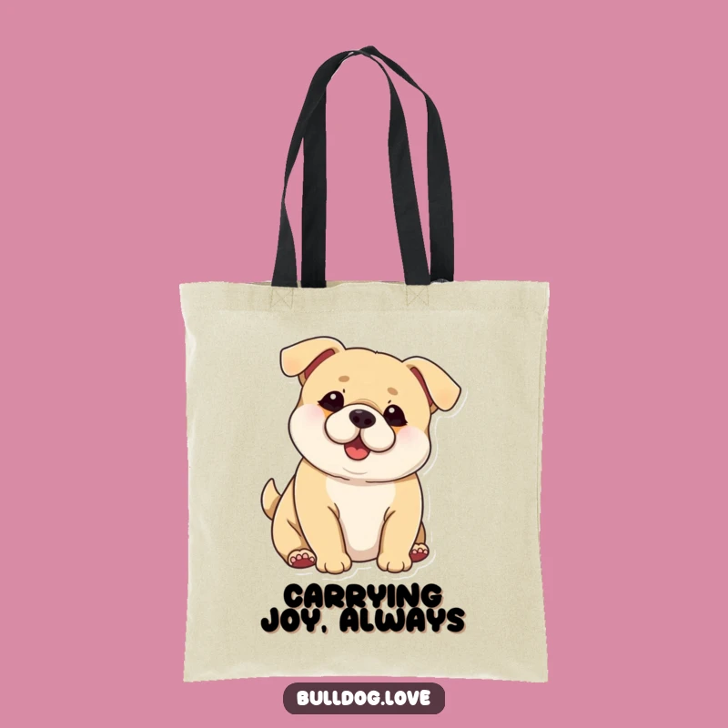 Funny Chubby Dog Tote Bag: Big Ears Wagging Body, Practical & Comical Gift