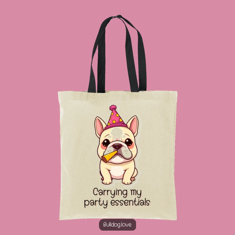 Funny Bulldog Party Tote Bag: Chic Canine Accessory for Hilarious Outings