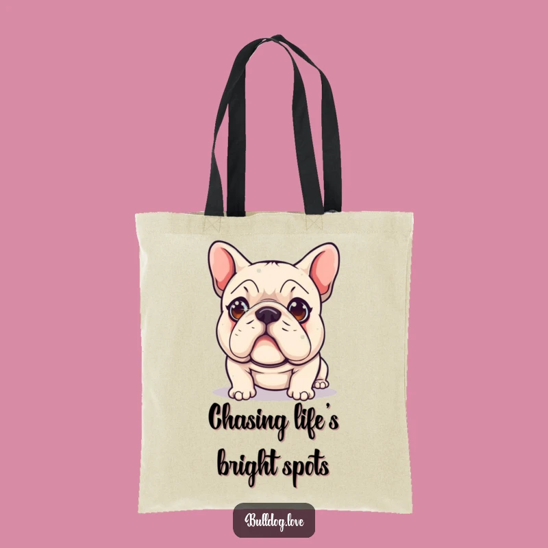 Funny Laser Dot Bulldog Tote Bag - Stylish & Hilarious Dog Accessory, Great Gift